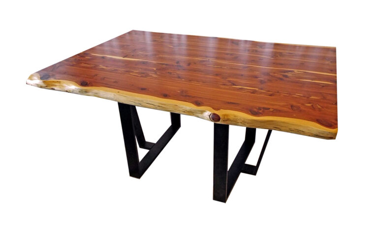 NRF655-TO-RC 5' Red Cedar Top with HOM3 Metal Table Leg Set_2 (1)